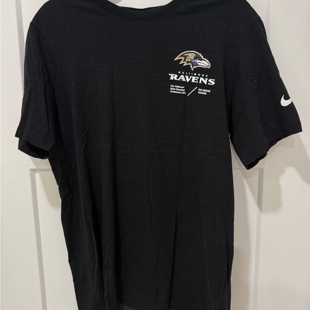 Nike Baltimore Ravens Black Tee with Small Chest Logo